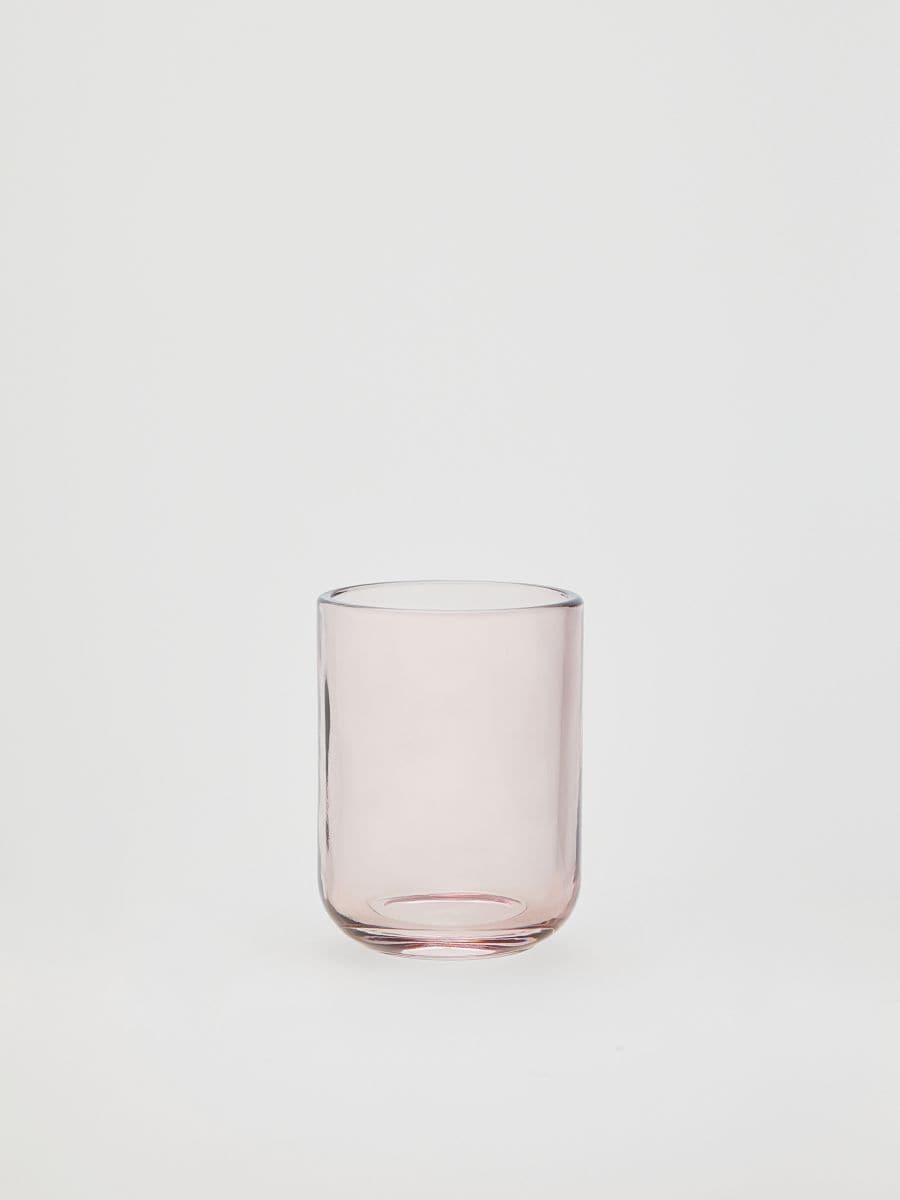 Szklany kubek na szczoteczki - pastelowy róż - RESERVED