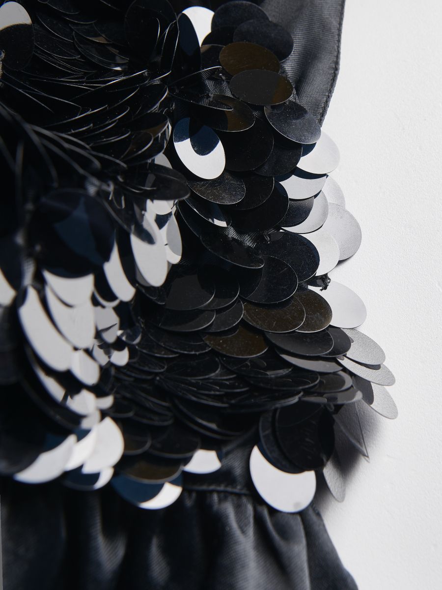 Top with hand-sewn-on sequins - black - RESERVED - 3