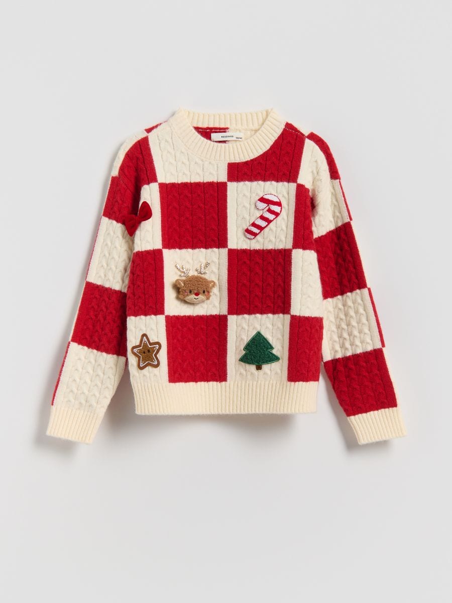Jumper with Christmas appliqué - multicolor - RESERVED