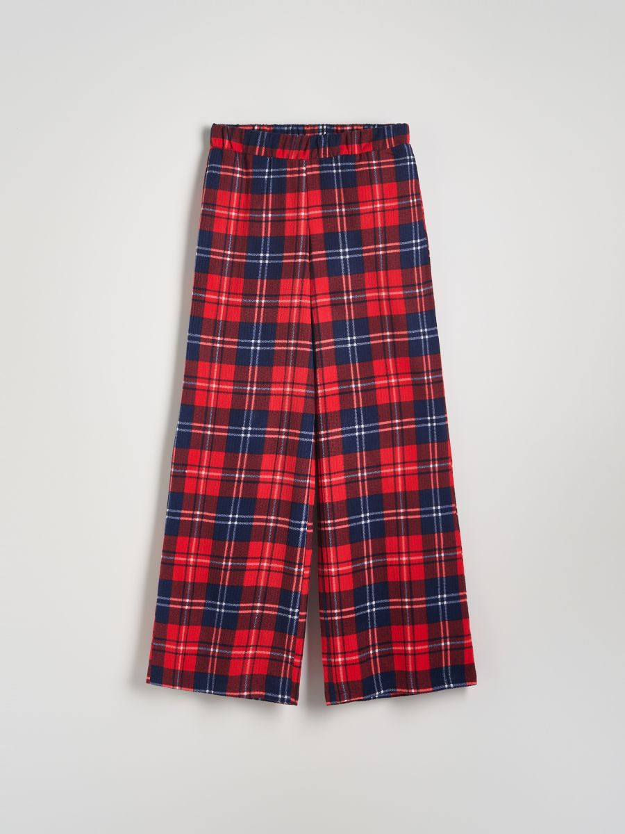 Check wide leg trousers - multicolor - RESERVED - 3