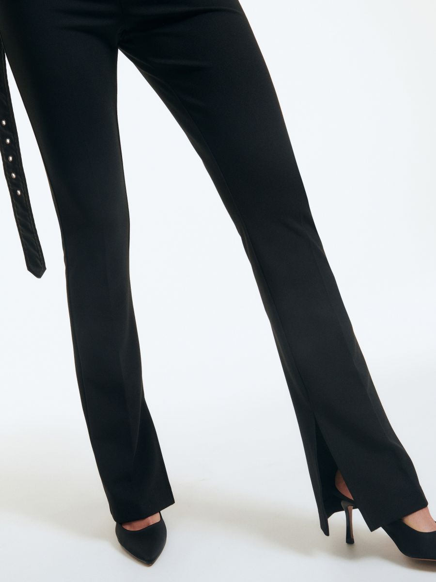 Trousers with creases - black - RESERVED - 3