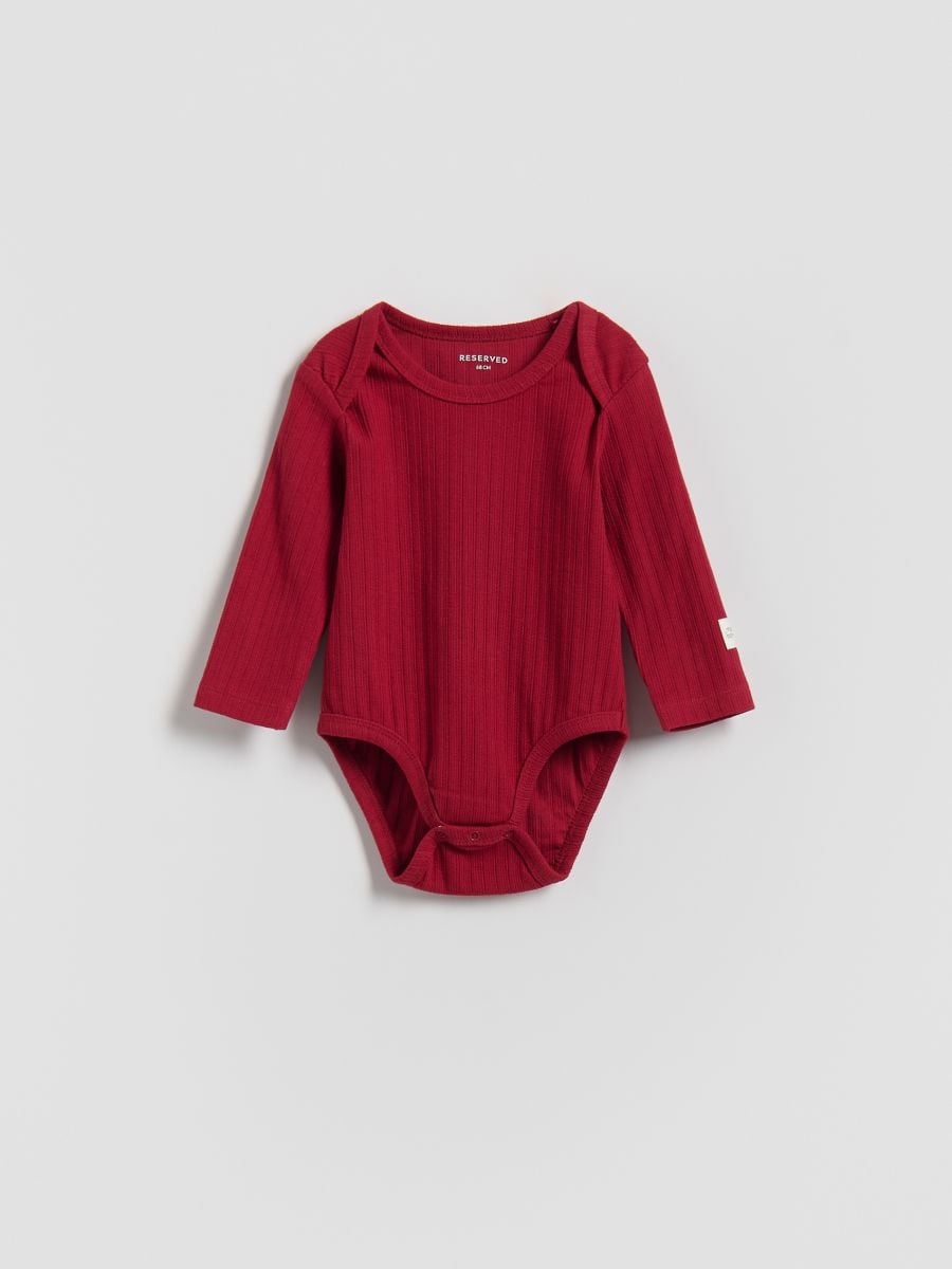 Striped bodysuit - red - RESERVED