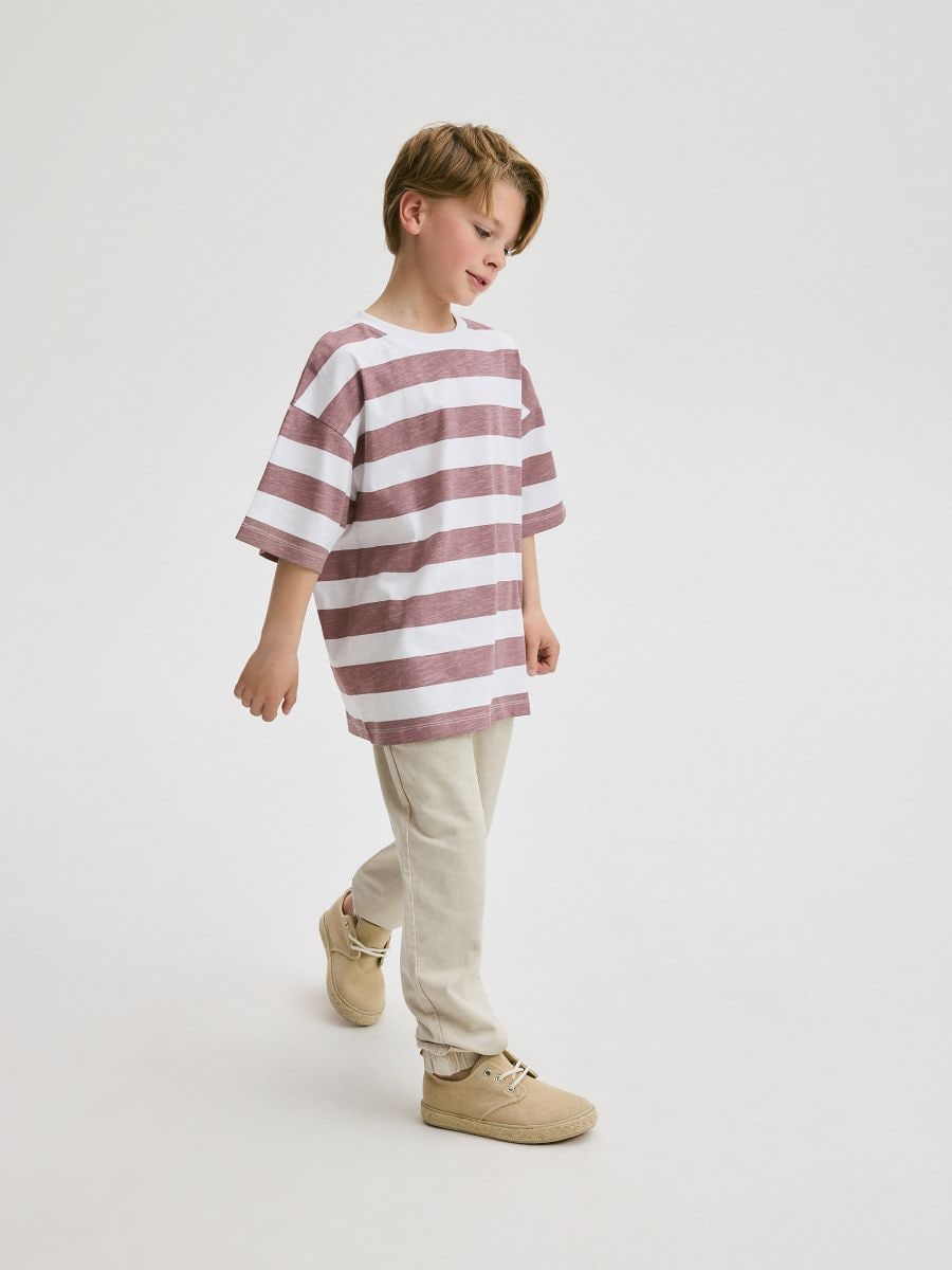 BOYS` TROUSERS - beige - RESERVED