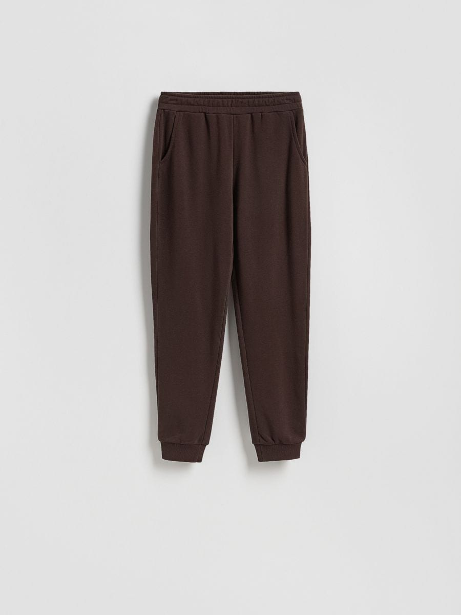 LADIES` TROUSERS - ΣΚΟΥΡΟ ΚΑΦΈ - RESERVED