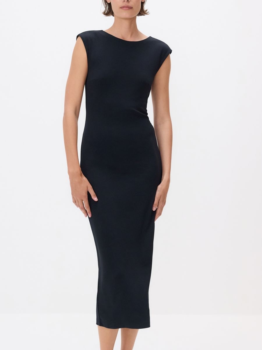 Modal rich midi dress - black - RESERVED