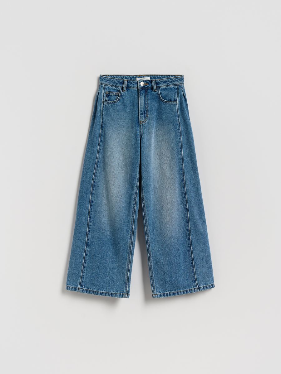 Τζιν παντελόνι super wide leg - μπλε τζιν - RESERVED