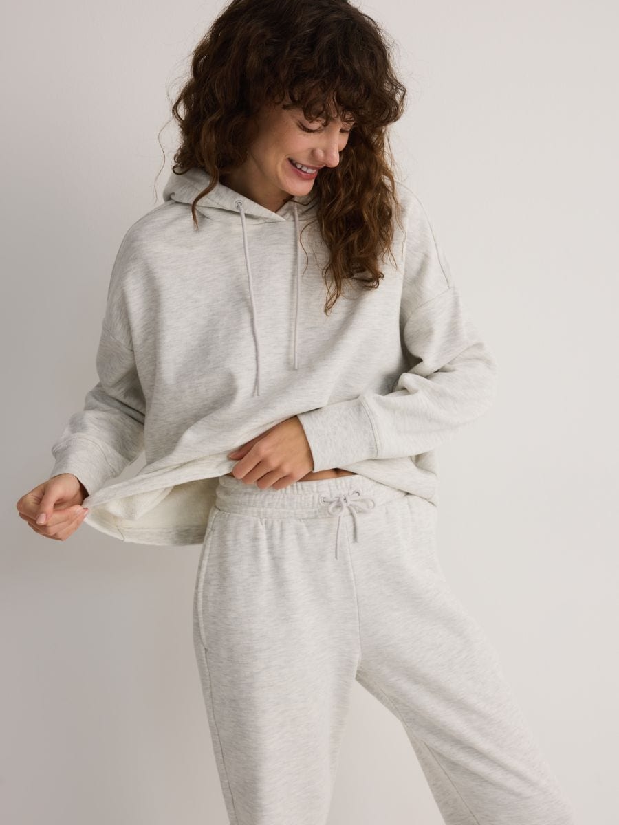 Joggers with tie up waist - light grey - RESERVED - 3