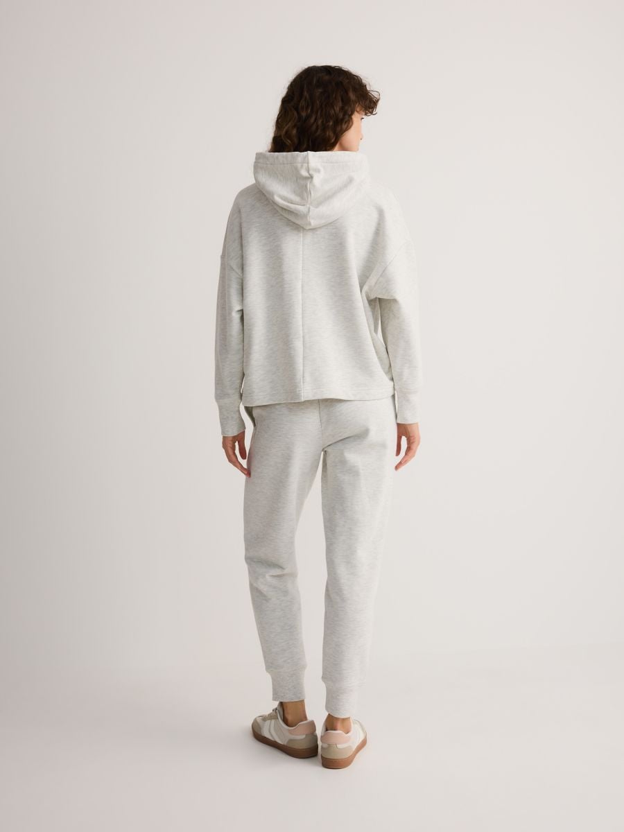 Joggers with tie up waist - light grey - RESERVED - 4