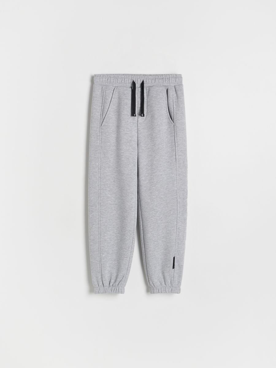 Warm cotton rich jersey joggers - light grey - RESERVED