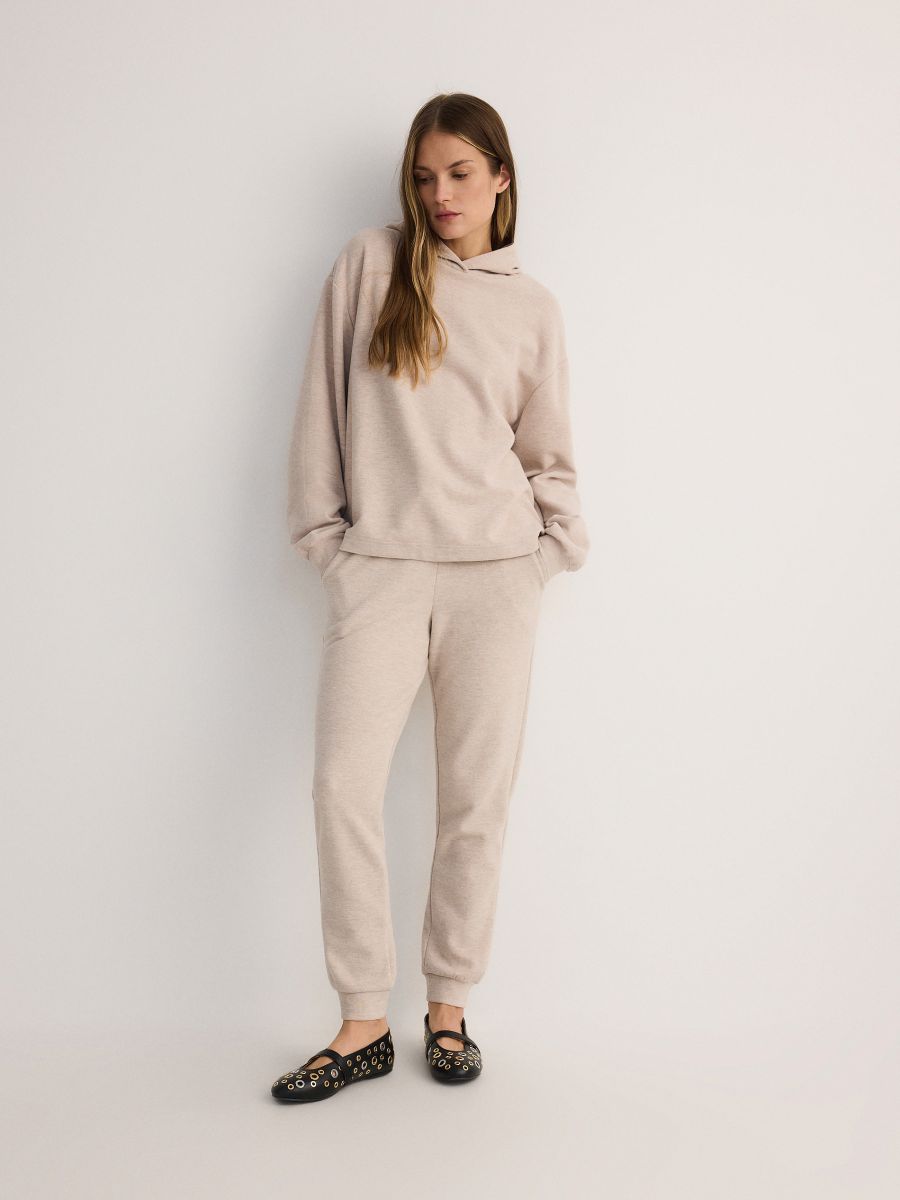 Knit jogger trousers - beige - RESERVED - 2
