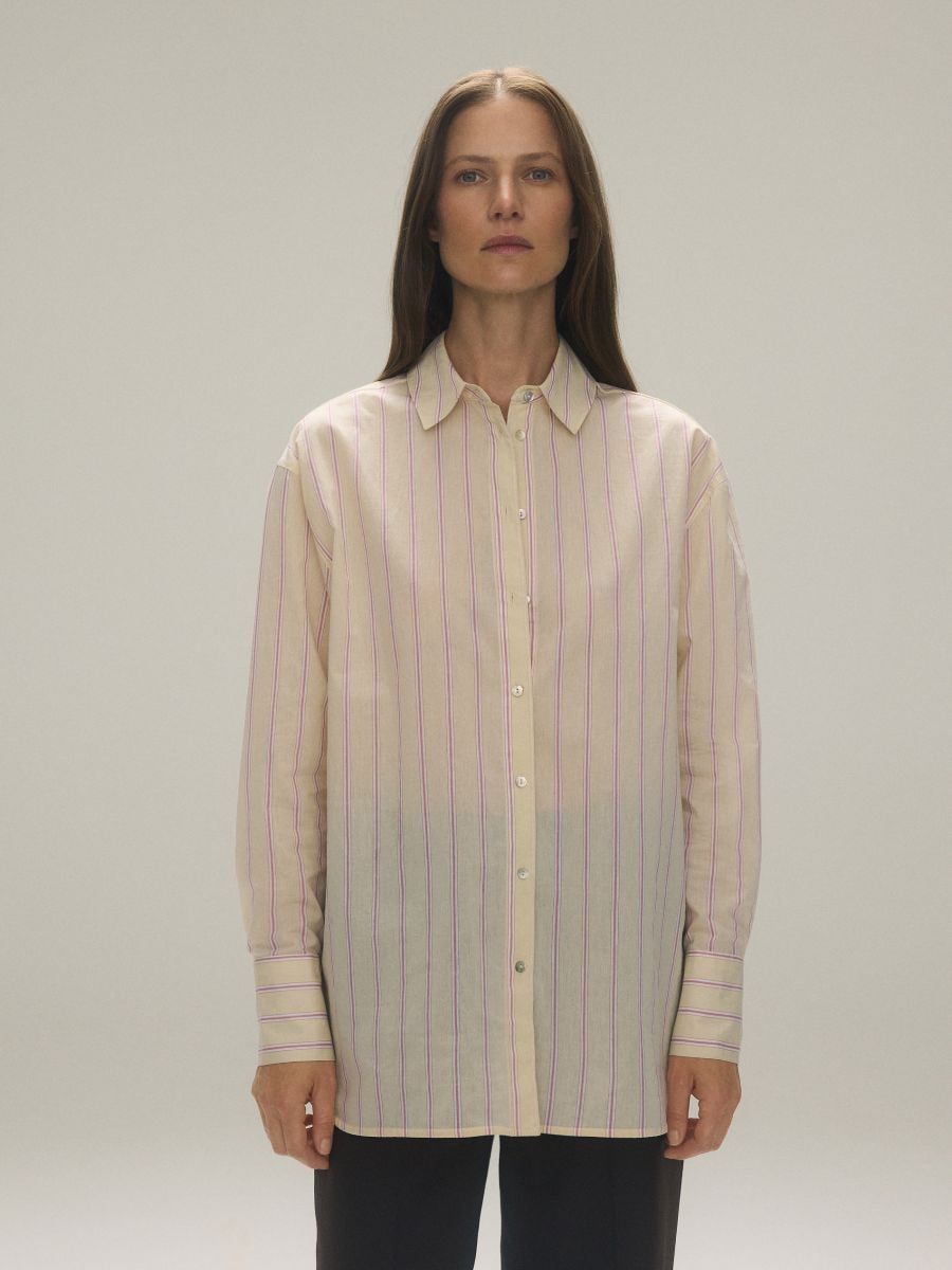 Koszula oversize w paski - wielobarwny - RESERVED - 5