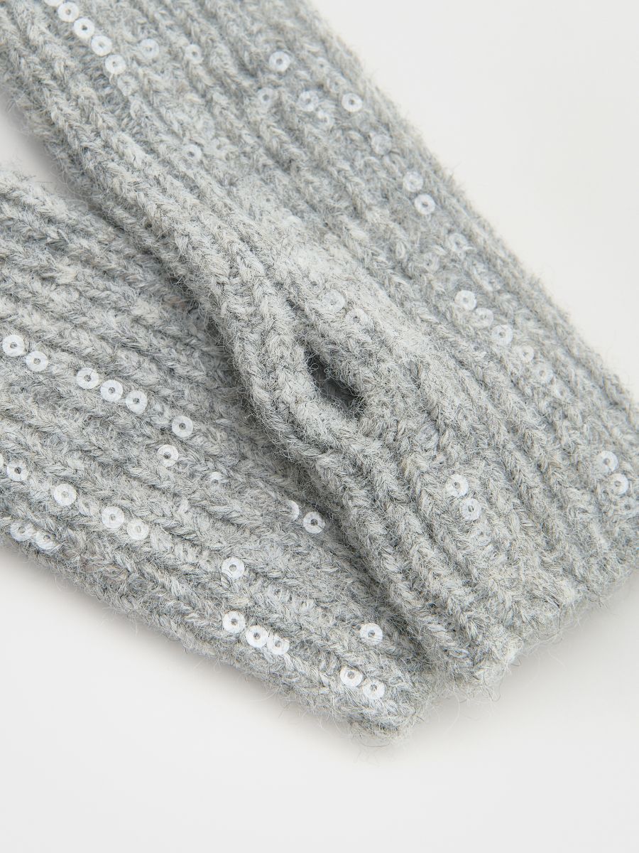 LADIES` GLOVES - light grey - RESERVED - 2