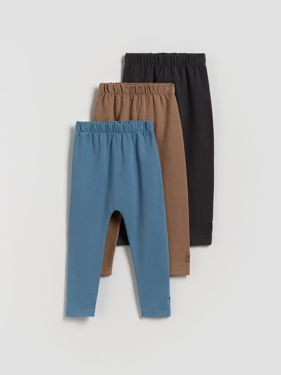 Bawełniane legginsy 3 pack - jasnoniebieski - RESERVED