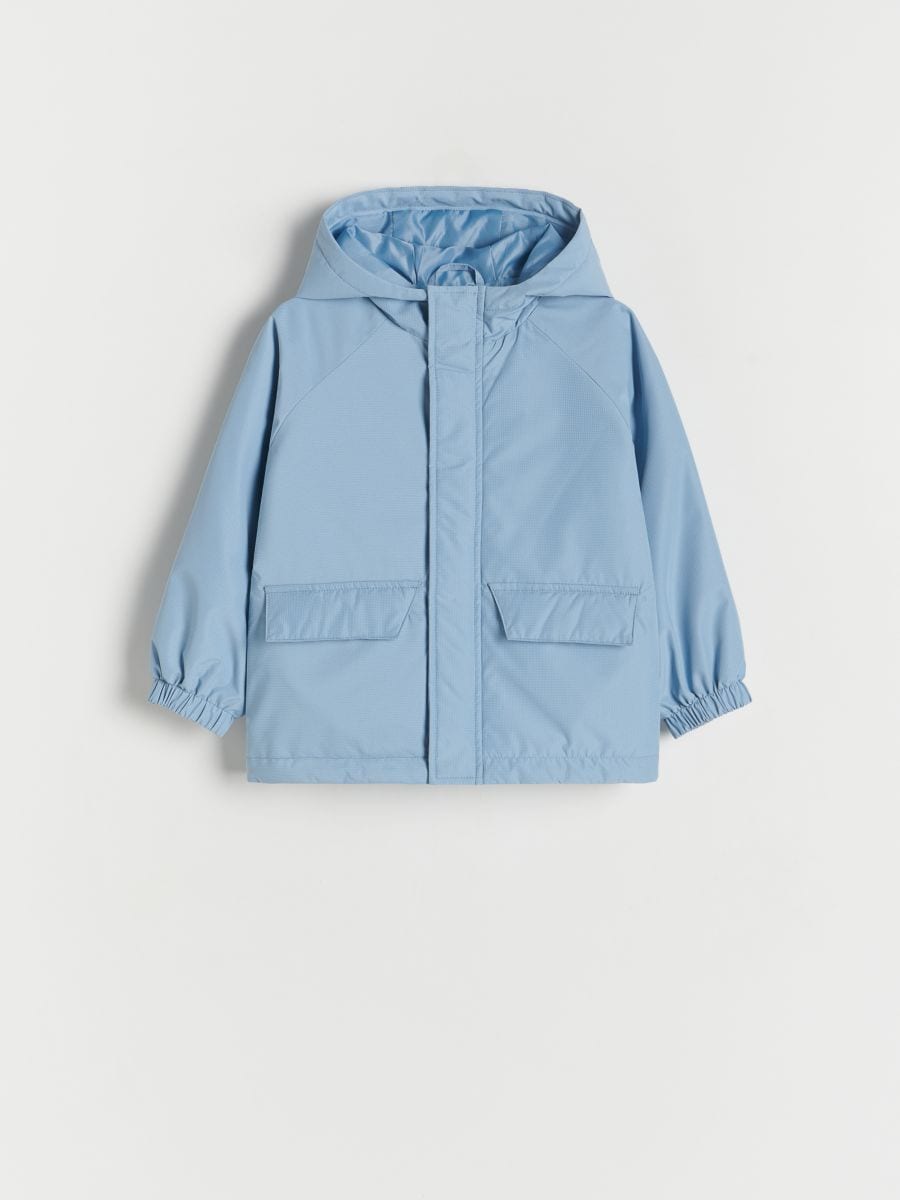 Oversize jacket with a zip - blue - RESERVED