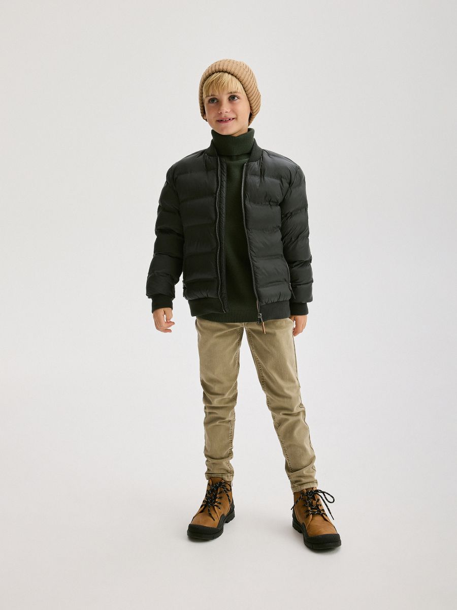 Jacket with stand up collar - dark grey - RESERVED - 2