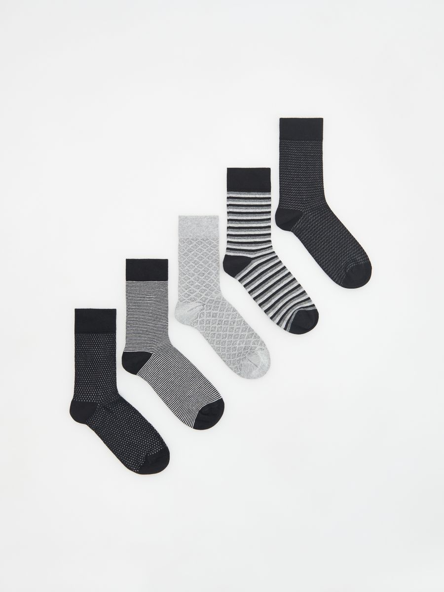 Socken, 5er-Pack - dunkelgrau - RESERVED
