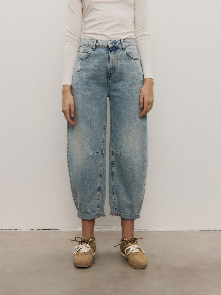 Balloon jeans with wash effect - blue - RESERVED - 2