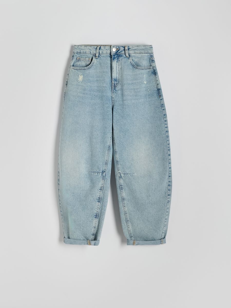Balloon jeans with wash effect - blue - RESERVED - 7