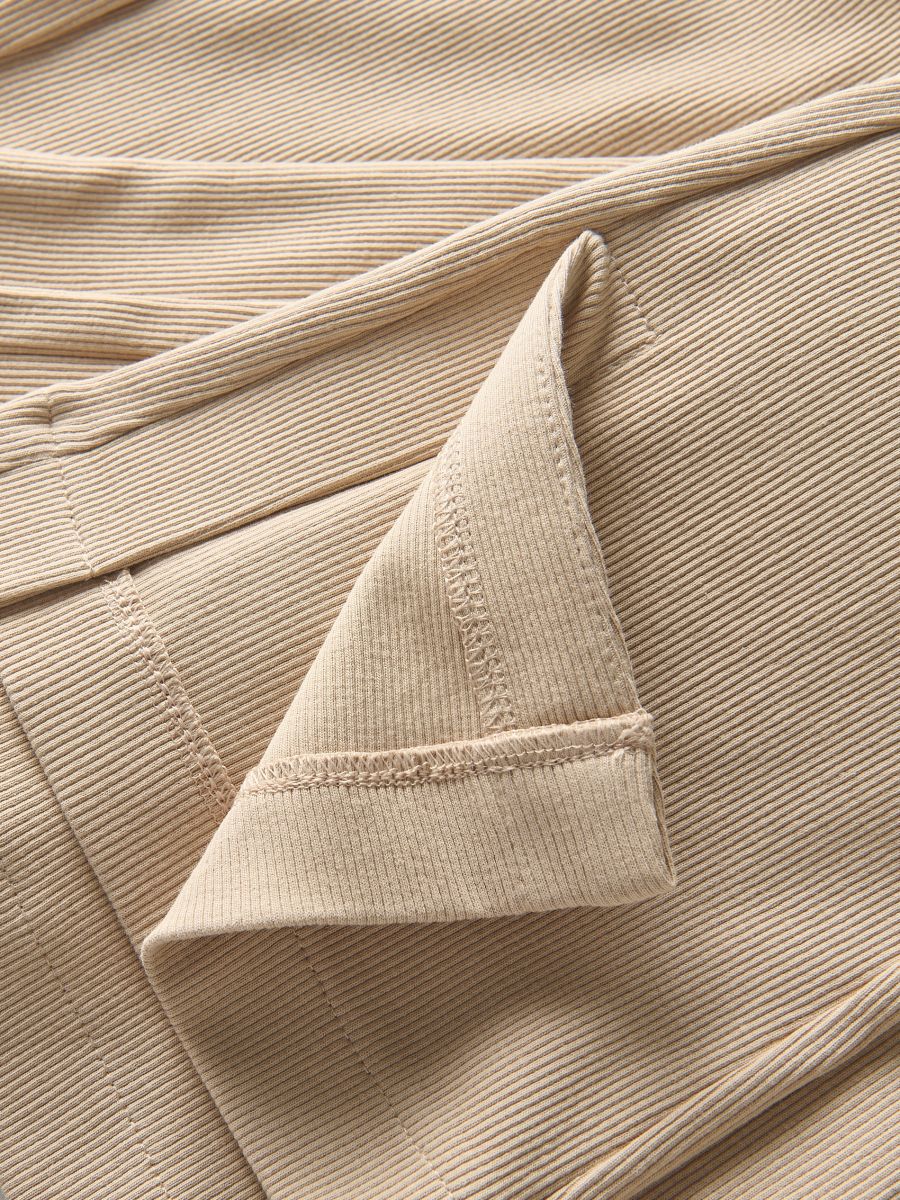 Flare trousers with splits - beige - RESERVED - 2