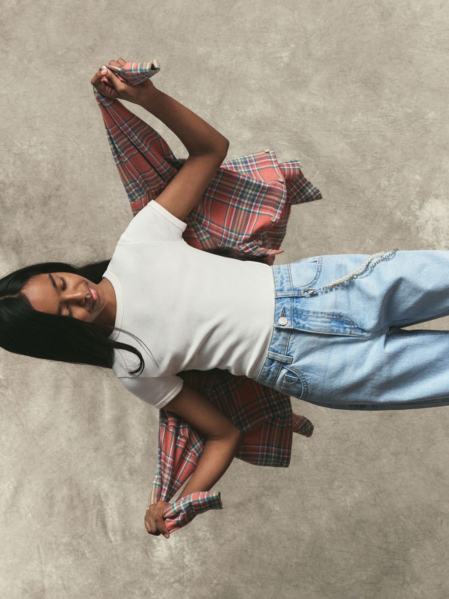 GIRLS` JEANS TROUSERS & CHAIN - μπλε - RESERVED