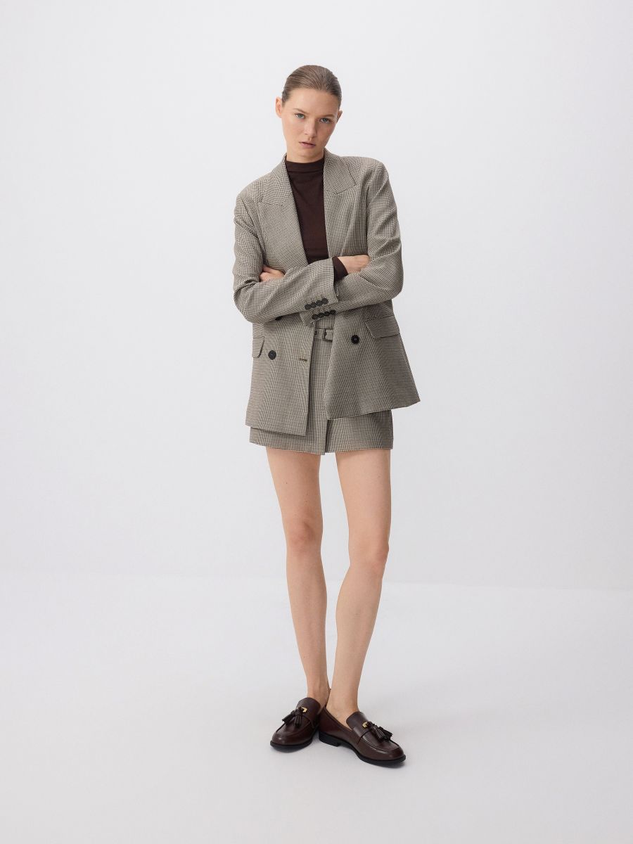 Skort with buckle - multicolor - RESERVED - 2