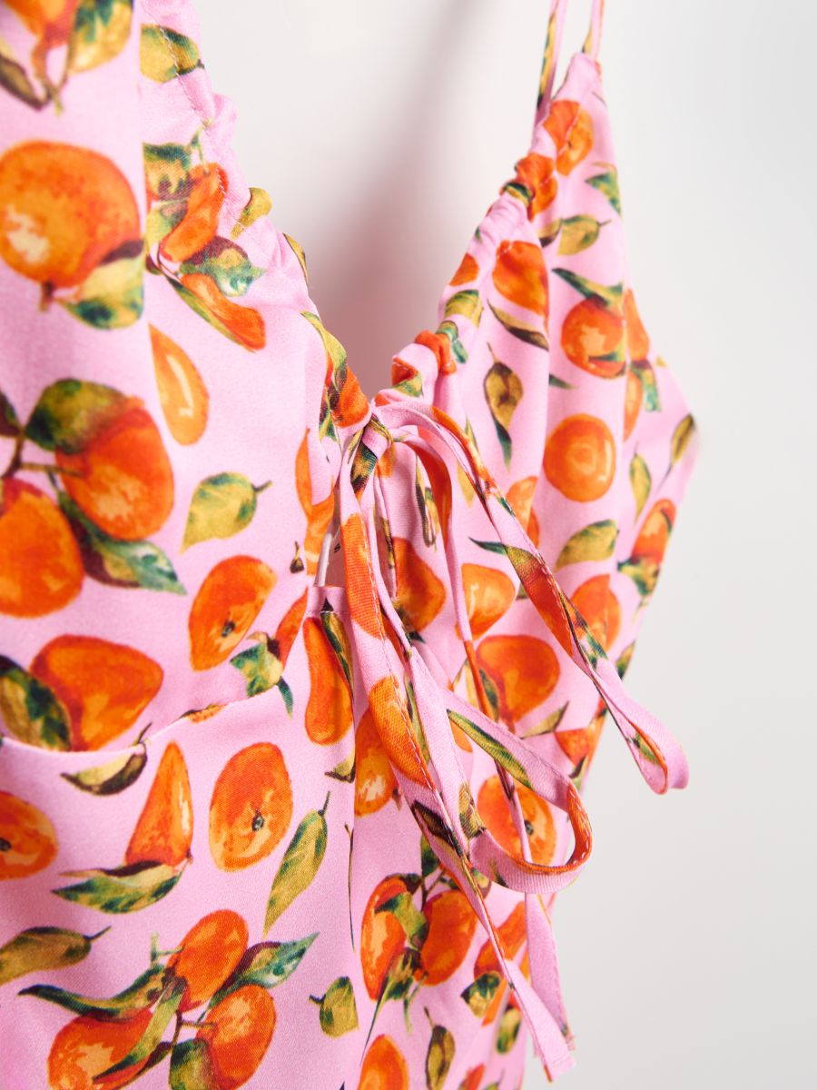 Patterned viscose dress - multicolor - RESERVED - 2