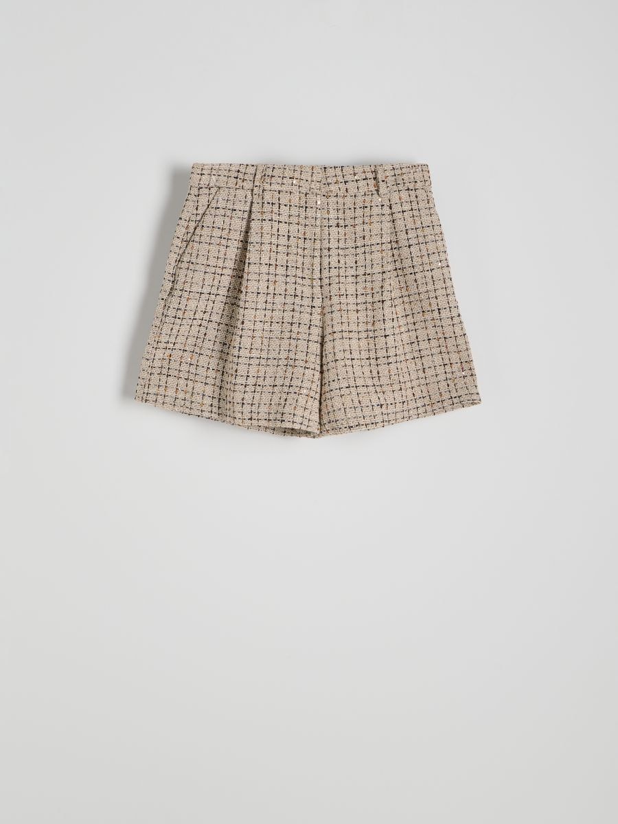 Pantaloncini in tweed - multicolore - RESERVED - 3
