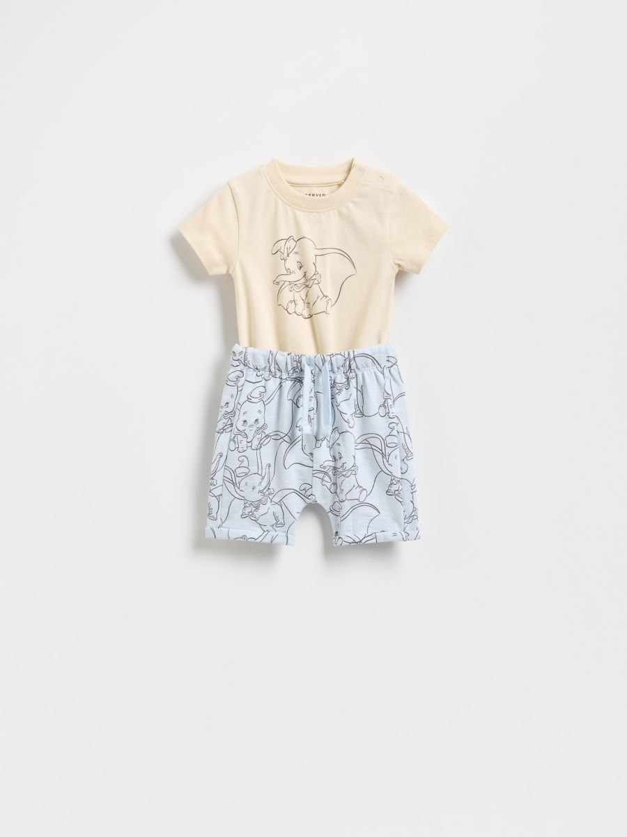 Ensemble en coton Dumbo - bleu pâle - RESERVED - 2
