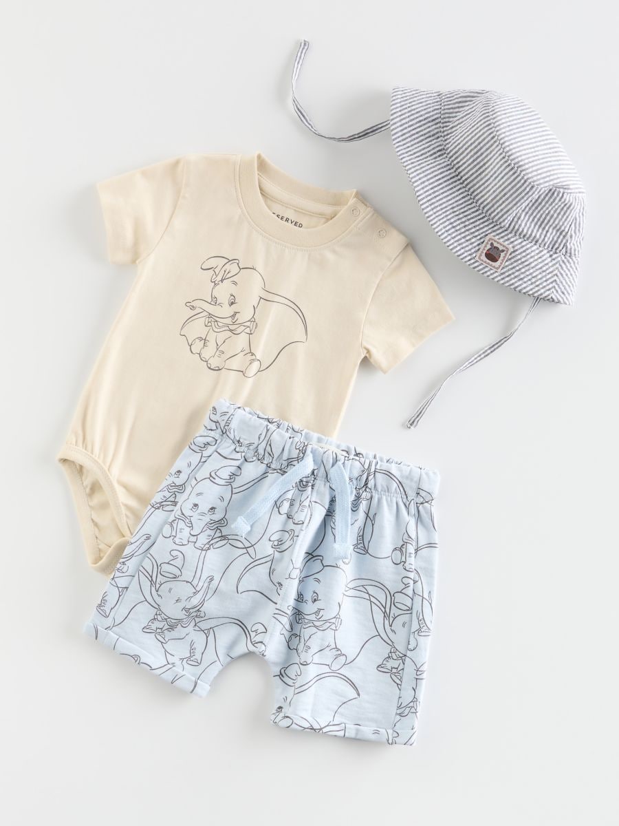 Ensemble en coton Dumbo - bleu pâle - RESERVED - 4