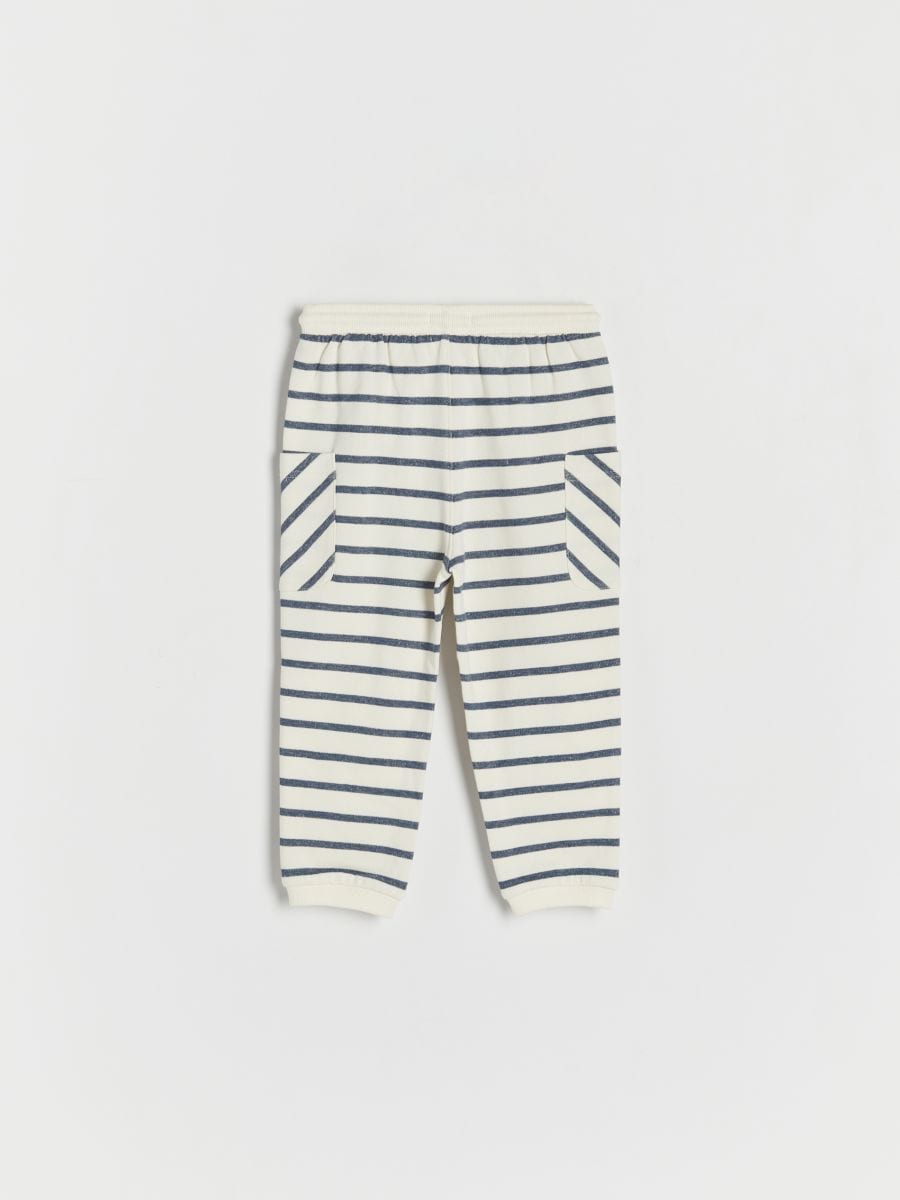Gestreifte Hose aus Baumwolle - creme - RESERVED - 2