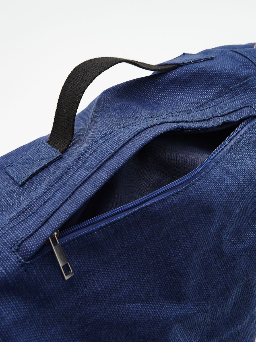 Plain backpack with handle - navy - RESERVED - 3
