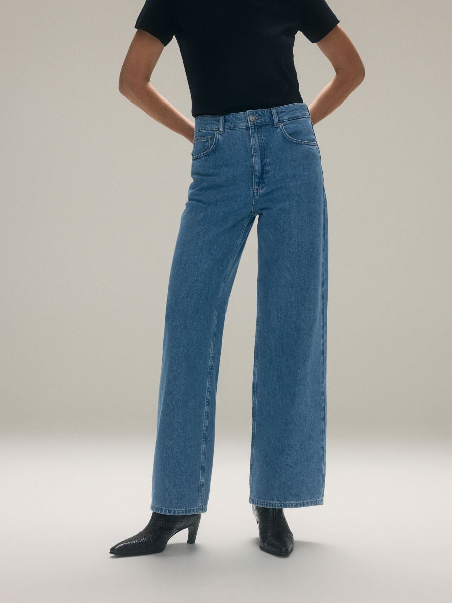 Wide leg jeans - BLÅ - RESERVED