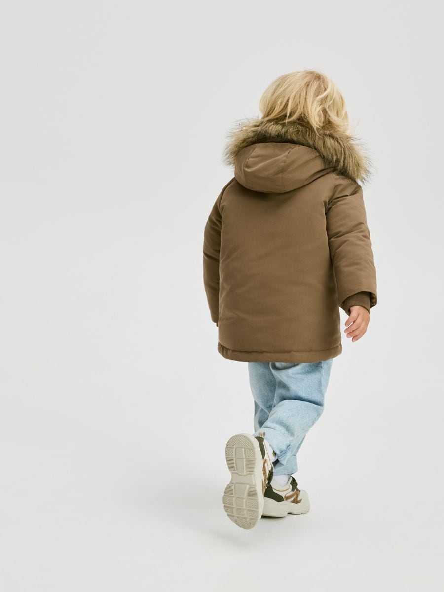 RS BEIGE, 6123631 Kurtka z kapturem Kolor beżowy - RESERVED - 827GM-80X