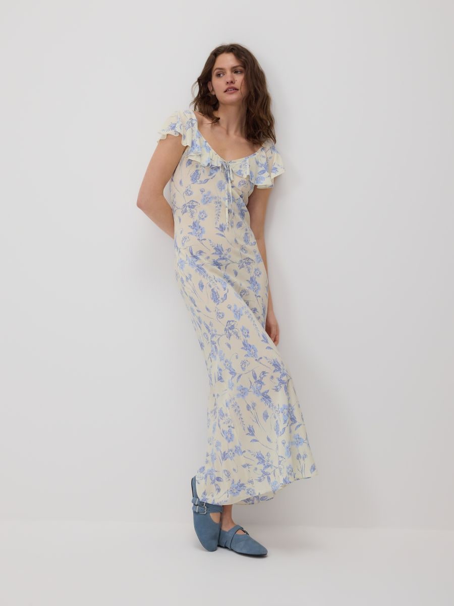 Robe maxi en viscose majoritaire - Multicolore - RESERVED - 3