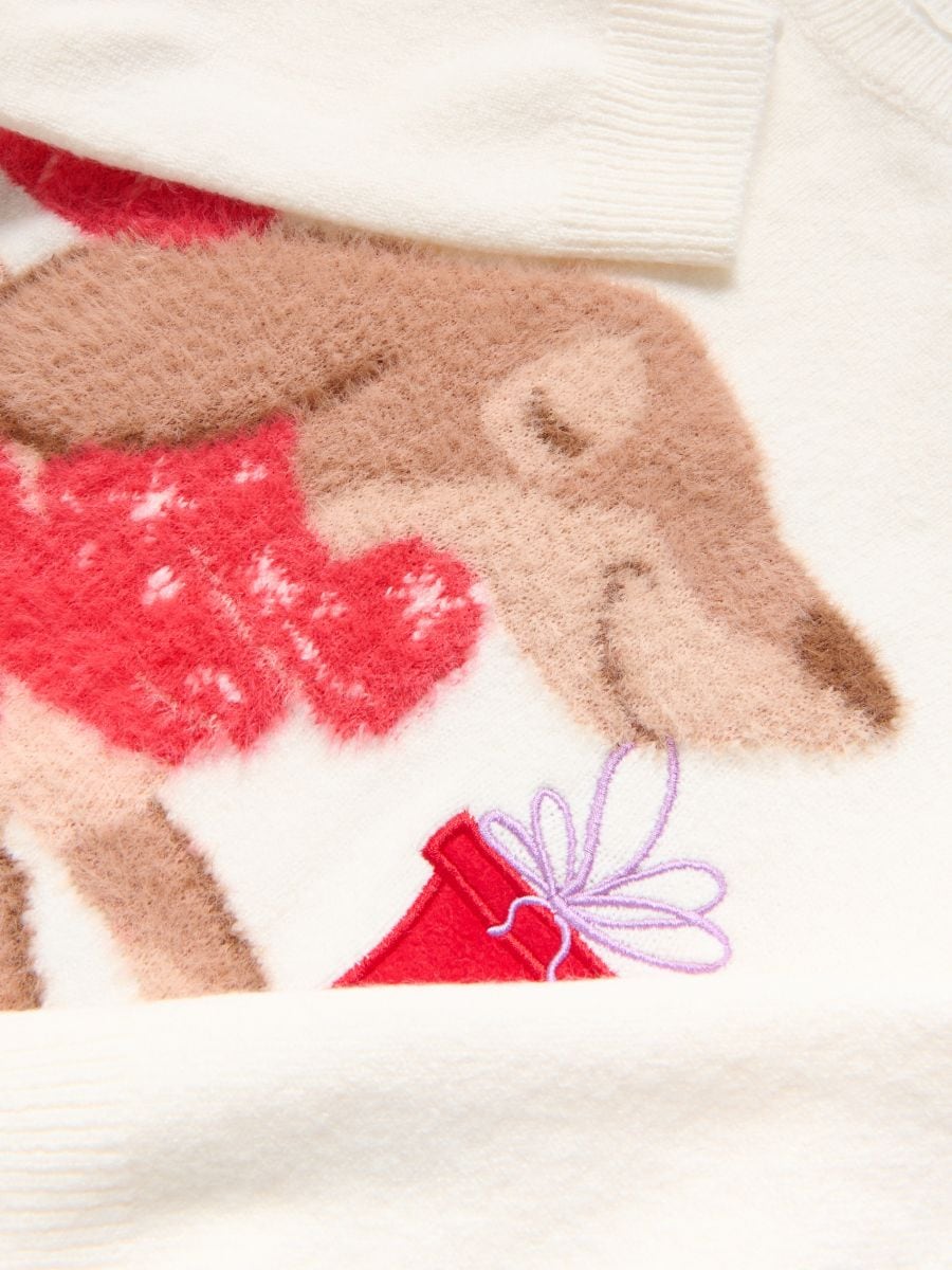 Sweater with musical applique - multicolor - RESERVED