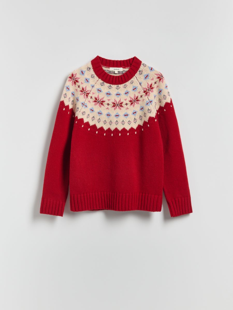 Wool jumper - red - RESERVED