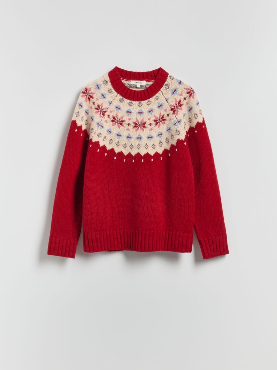 Вовняний джемпер - червоний - RESERVED