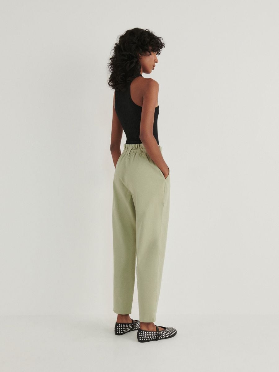 3.1 Phillip Lim Cotton Linen Paperbag Pant - Olive – The Frankie Shop