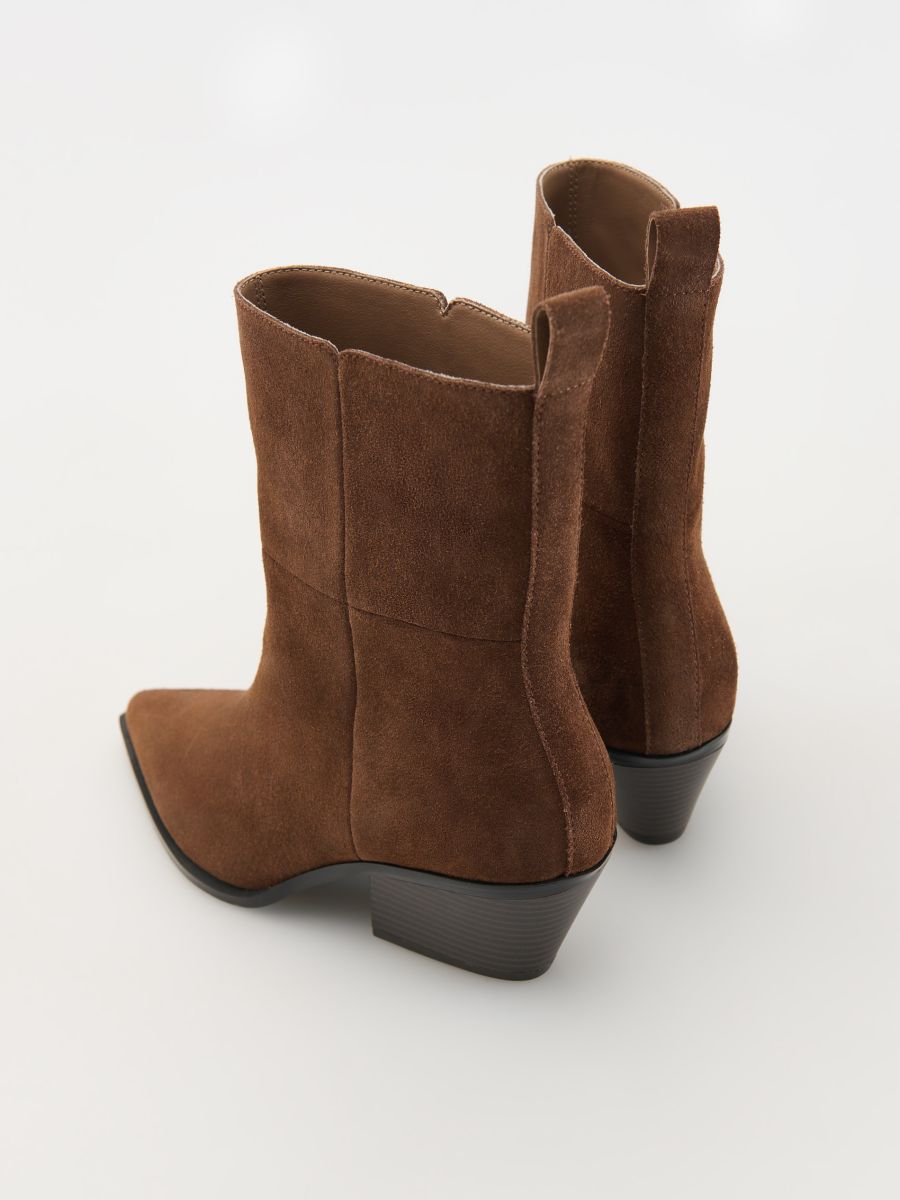 Suede heeled ankle boots - brown - RESERVED - 5