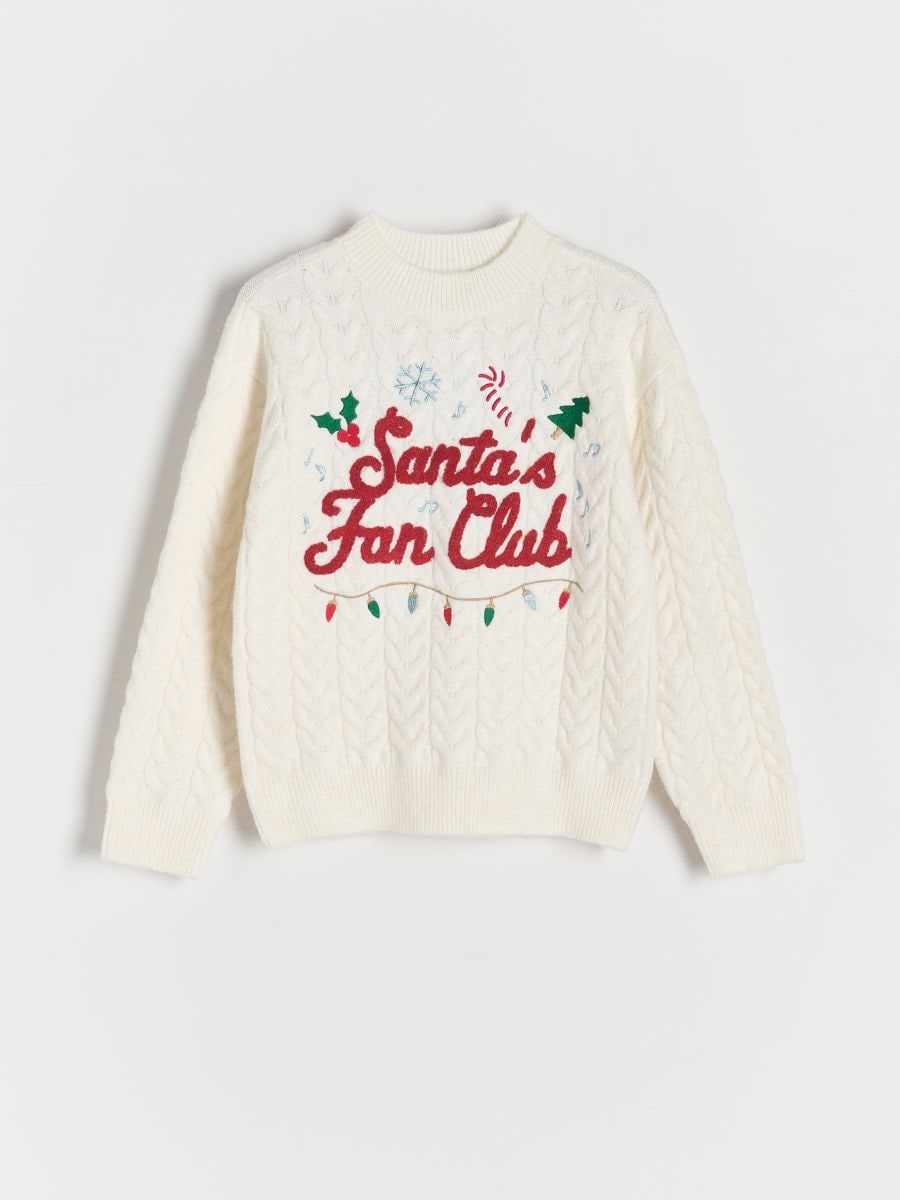Pull à motif Noël - crème - RESERVED - 2