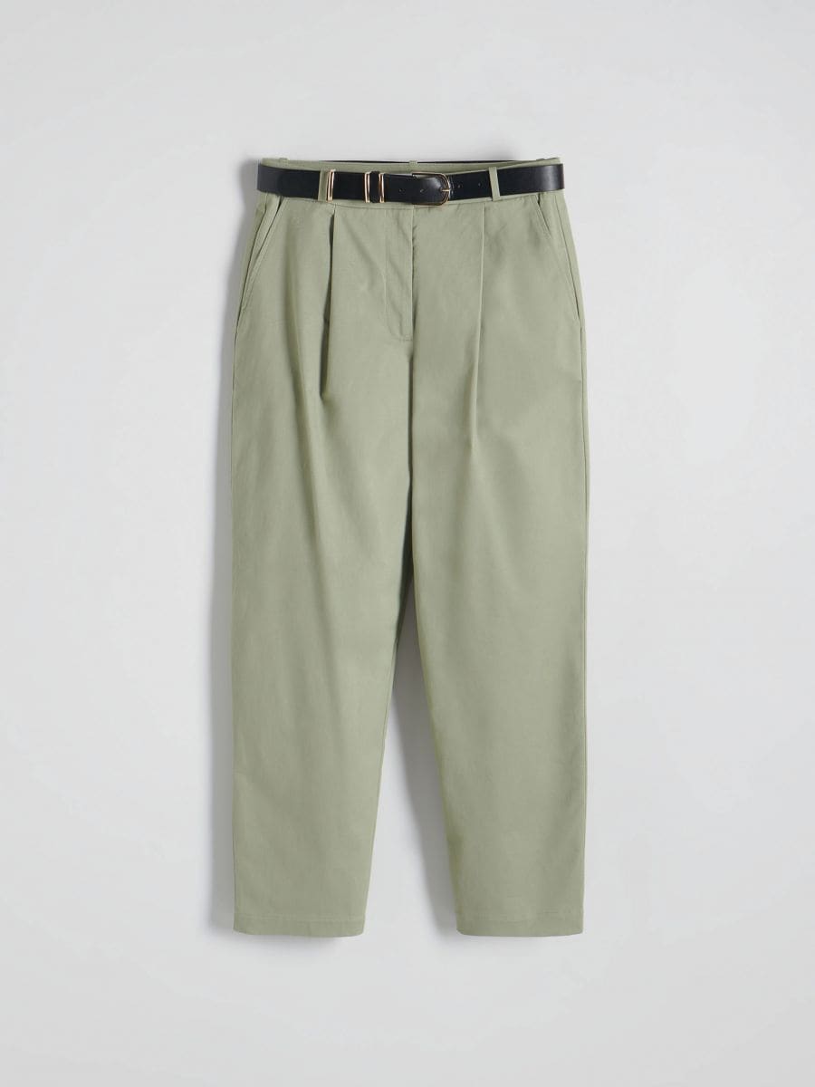 Chino trousers with belt Color pale green - RESERVED - 8310Z-07X