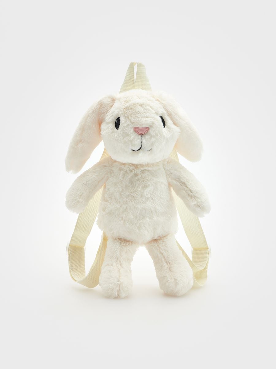Plush bunny design backpack - cream - RESERVED