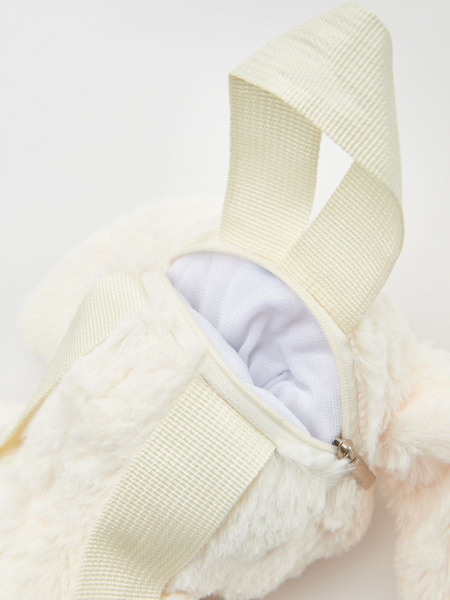 Plush bunny design backpack - cream - RESERVED - 4