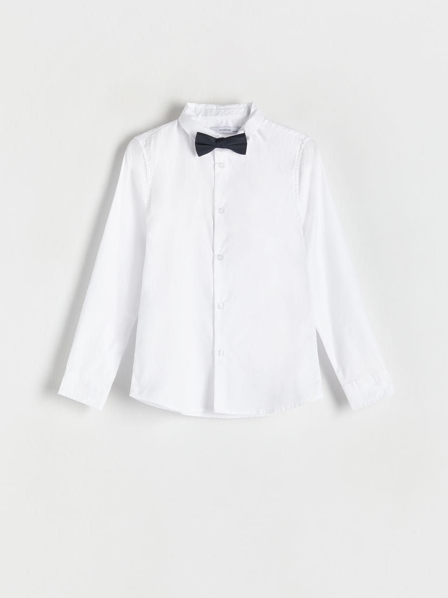 Shirt with bow tie - white - RESERVED