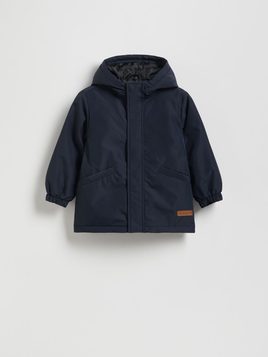 Insulated jacket with hood - navy - RESERVED