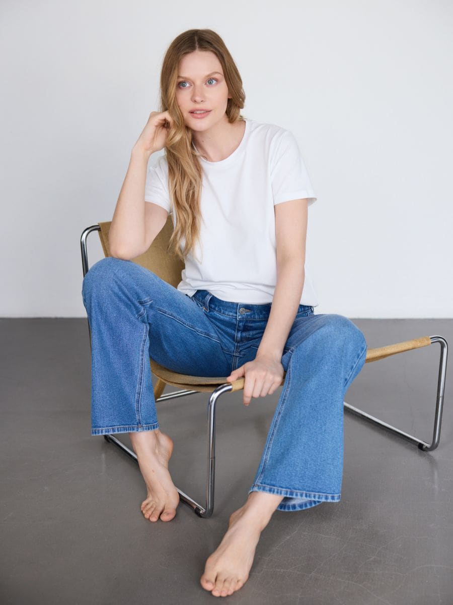 Wide leg jeans - blue jeans - RESERVED