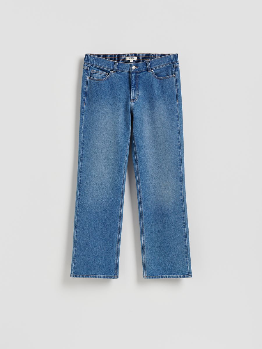 Jeansy wide leg - niebieski - RESERVED