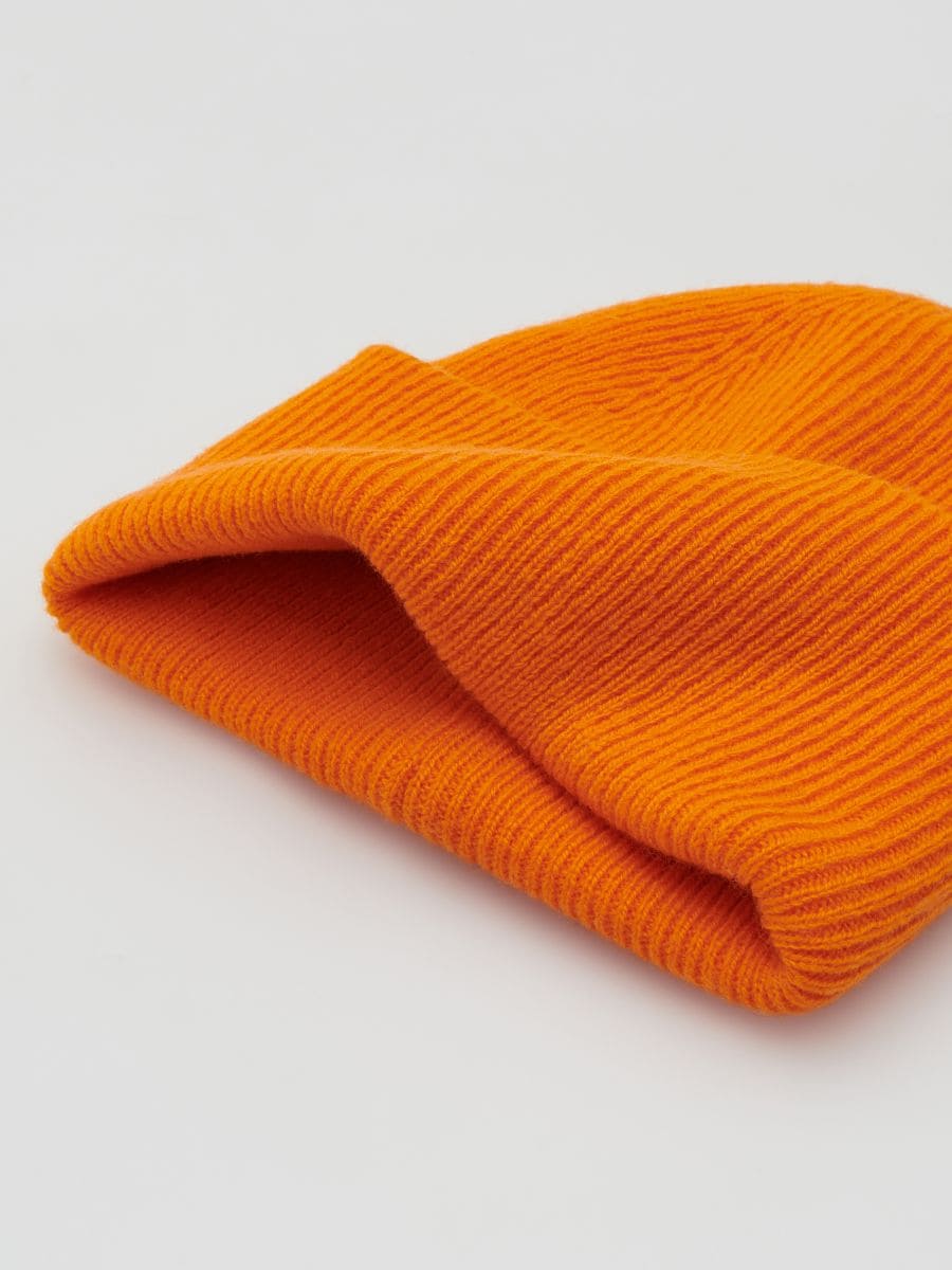 Wool blend beanie - orange - RESERVED - 2