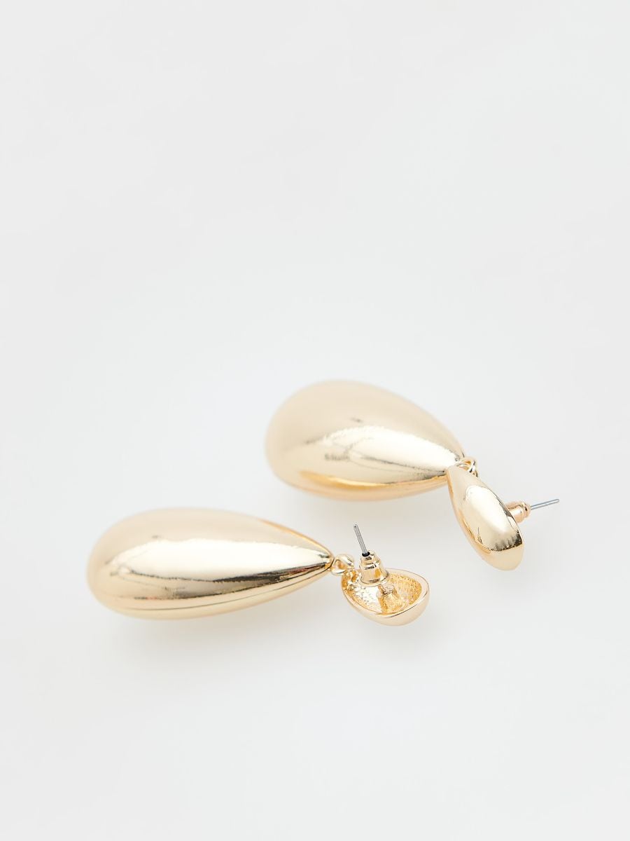 Teardrop drop earrings - golden - RESERVED - 2