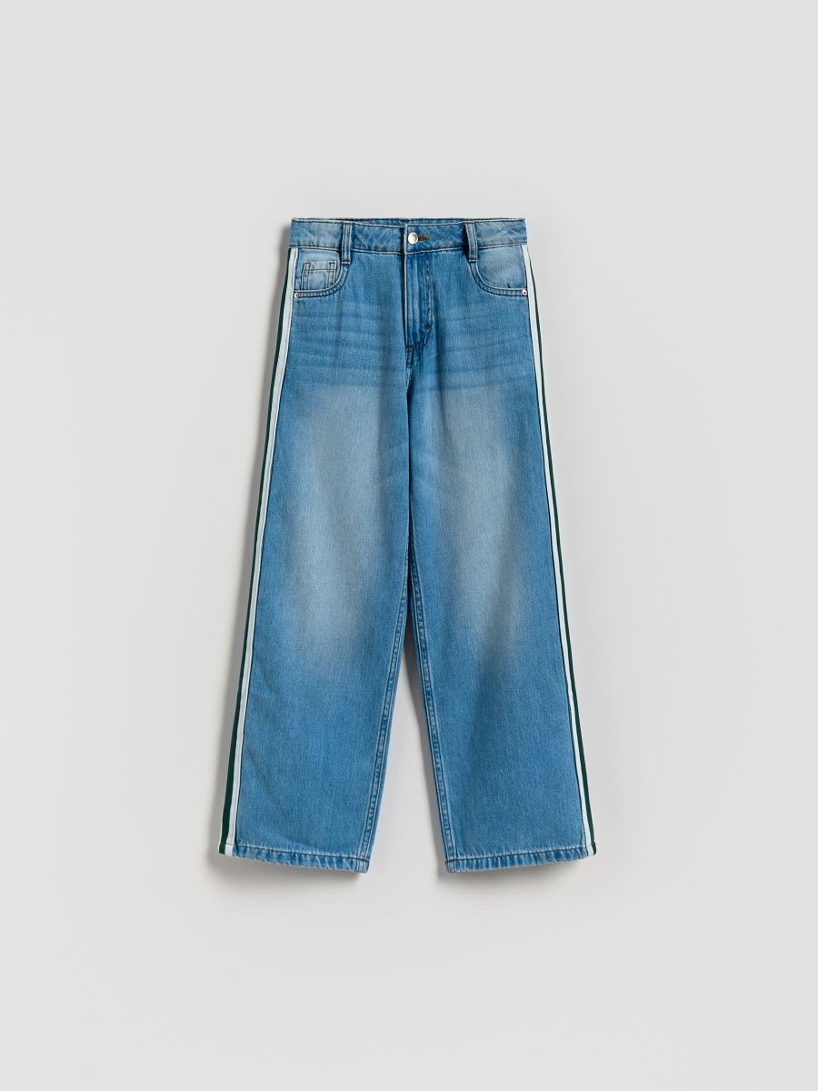 Straight Fit Jeans mit Biesen - blau - RESERVED